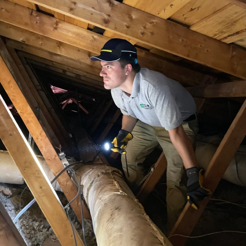 man with flashlight attic inspection service McAlester OK